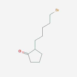 molecular formula C10H17BrO B14672059 2-(5-Bromopentyl)cyclopentan-1-one CAS No. 51566-66-6