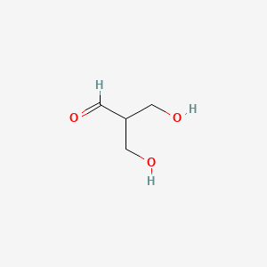 molecular formula C4H8O3 B14672111 Propanal, 3-hydroxy-2-(hydroxymethyl)- CAS No. 40364-80-5