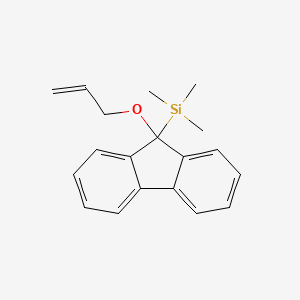 molecular formula C19H22OSi B14672125 Trimethyl{9-[(prop-2-en-1-yl)oxy]-9H-fluoren-9-yl}silane CAS No. 51519-02-9