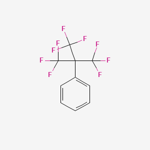 molecular formula C10H5F9 B14672155 Benzene, [2,2,2-trifluoro-1,1-bis(trifluoromethyl)ethyl]- CAS No. 41125-49-9