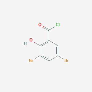 molecular formula C7H3Br2ClO2 B14672160 3,5-Dibromo-2-hydroxybenzoyl chloride CAS No. 39075-92-8