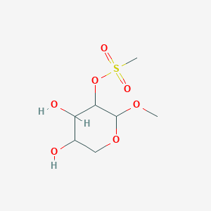 molecular formula C7H14O7S B14672170 Methyl 2-o-(methylsulfonyl)pentopyranoside CAS No. 50447-01-3