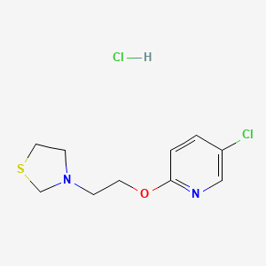 molecular formula C10H14Cl2N2OS B14672194 Thiazolidine, 3-(2-(5-chloro-2-pyridyloxy)ethyl)-, hydrochloride CAS No. 41287-73-4