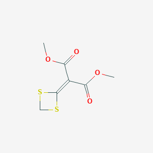molecular formula C7H8O4S2 B14672262 Dimethyl (1,3-dithietan-2-ylidene)propanedioate CAS No. 50780-59-1