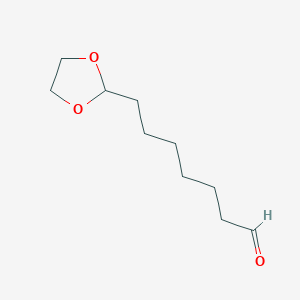 molecular formula C10H18O3 B14672288 7-(1,3-Dioxolan-2-YL)heptanal CAS No. 50445-29-9