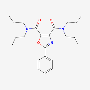 molecular formula C23H33N3O3 B14672296 Oxazole-4,5-dicarboxamide, 2-phenyl-N,N,N',N'-tetrapropyl- CAS No. 42469-73-8
