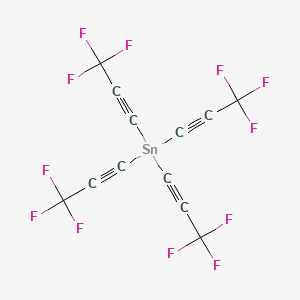 molecular formula C12F12Sn B14672298 Tetrakis(3,3,3-trifluoroprop-1-yn-1-yl)stannane CAS No. 37828-10-7