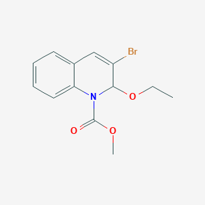 molecular formula C13H14BrNO3 B14672319 Methyl 3-bromo-2-ethoxyquinoline-1(2h)-carboxylate CAS No. 40448-86-0