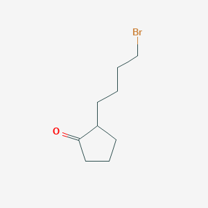 molecular formula C9H15BrO B14672331 2-(4-Bromobutyl)cyclopentan-1-one CAS No. 51584-58-8