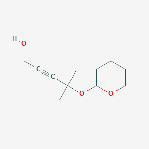 molecular formula C12H20O3 B14672386 4-Methyl-4-[(oxan-2-yl)oxy]hex-2-yn-1-ol CAS No. 40365-51-3