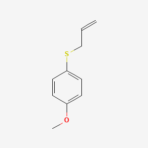 molecular formula C10H12OS B14672390 Benzene, 1-methoxy-4-(2-propenylthio)- CAS No. 37780-82-8