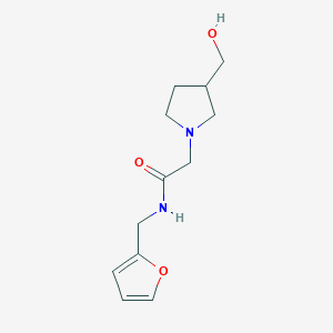 B1467241 N-(furan-2-ylmethyl)-2-(3-(hydroxymethyl)pyrrolidin-1-yl)acetamide CAS No. 1459121-29-9