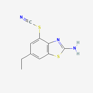 molecular formula C10H9N3S2 B14672445 2-Amino-6-ethyl-1,3-benzothiazol-4-yl thiocyanate CAS No. 37069-20-8