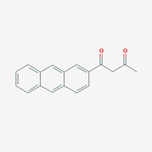 molecular formula C18H14O2 B14672446 1-(Anthracen-2-YL)butane-1,3-dione CAS No. 50593-99-2