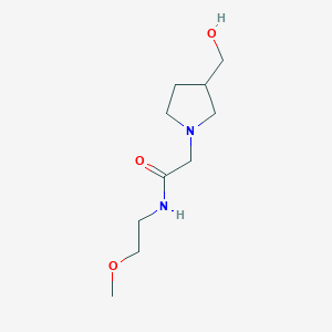2-[3-(hydroxymethyl)pyrrolidin-1-yl]-N-(2-methoxyethyl)acetamide