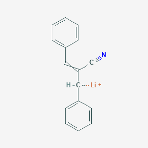 molecular formula C16H12LiN B14672486 lithium;3-phenyl-2-(phenylmethyl)prop-2-enenitrile CAS No. 50663-42-8