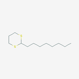 molecular formula C12H24S2 B14672501 2-Octyl-1,3-dithiane CAS No. 39854-46-1