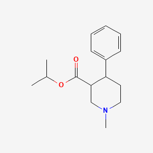molecular formula C16H23NO2 B14672526 Propan-2-yl 1-methyl-4-phenylpiperidine-3-carboxylate CAS No. 35908-63-5
