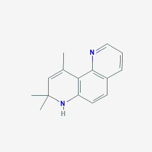 molecular formula C15H16N2 B14672540 8,8,10-Trimethyl-7,8-dihydro-1,7-phenanthroline CAS No. 41148-73-6