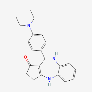 10-[4-(diethylamino)phenyl]-3,4,9,10-tetrahydrobenzo[b]cyclopenta[e][1,4]diazepin-1(2H)-one