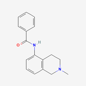 molecular formula C17H18N2O B14672613 Benzamide, N-(1,2,3,4-tetrahydro-2-methylisoquinolin-5-yl)- CAS No. 41957-25-9