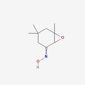 molecular formula C9H15NO2 B14672617 N-(4,4,6-Trimethyl-7-oxabicyclo[4.1.0]heptan-2-ylidene)hydroxylamine CAS No. 38756-67-1