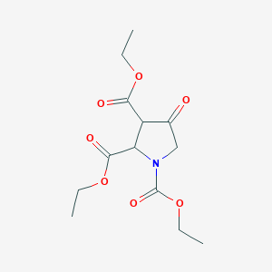 molecular formula C13H19NO7 B14672622 Triethyl 4-oxopyrrolidine-1,2,3-tricarboxylate CAS No. 41263-63-2