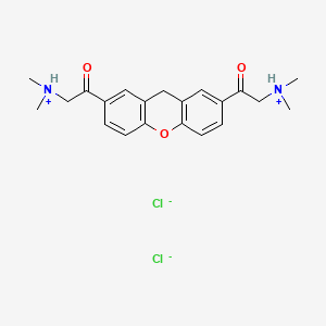 molecular formula C21H26Cl2N2O3 B14672630 1,1'-(9H-Xanthene-2,7-diyl)bis(2-(dimethylamino)ethanone) dihydrochloride CAS No. 37971-99-6