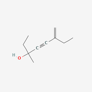 molecular formula C10H16O B14672648 3-Methyl-6-methyleneoct-4-yn-3-ol CAS No. 40454-29-3