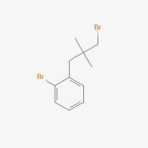 molecular formula C11H14Br2 B1467266 1-Bromo-2-(3-bromo-2,2-dimethylpropyl)benzene CAS No. 1488005-73-7