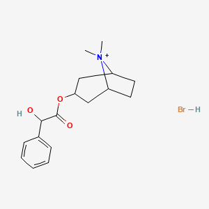 molecular formula C17H25BrNO3+ B14672719 Homatropine, methobromide 
