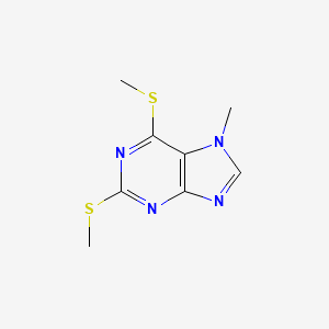 molecular formula C8H10N4S2 B14672748 7H-Purine, 7-methyl-2,6-bis(methylthio)- CAS No. 39008-21-4