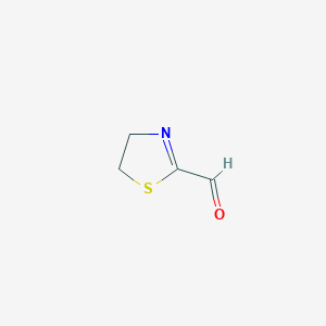 molecular formula C4H5NOS B14672791 4,5-Dihydro-1,3-thiazole-2-carbaldehyde CAS No. 37112-93-9