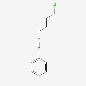 molecular formula C12H13Cl B14672826 (6-Chlorohex-1-YN-1-YL)benzene CAS No. 35843-79-9