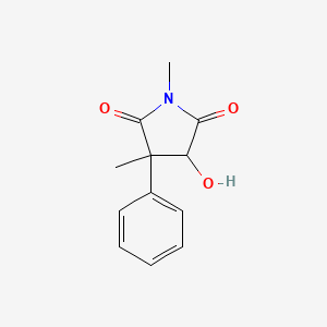 molecular formula C12H13NO3 B14672842 4-Hydroxy-1,3-dimethyl-3-phenylpyrrolidine-2,5-dione CAS No. 50275-67-7