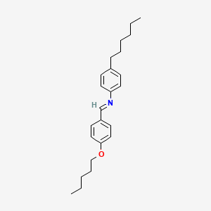 molecular formula C24H33NO B14672844 p-Pentyloxybenzylidene p-hexylaniline CAS No. 39777-13-4