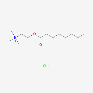 molecular formula C13H28ClNO2 B14672846 N,N,N-Trimethyl-2-(octanoyloxy)ethan-1-aminium chloride CAS No. 36060-37-4