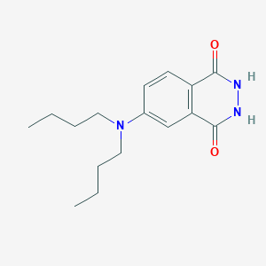 molecular formula C16H23N3O2 B14672910 6-(Dibutylamino)-2,3-dihydrophthalazine-1,4-dione CAS No. 39590-12-0