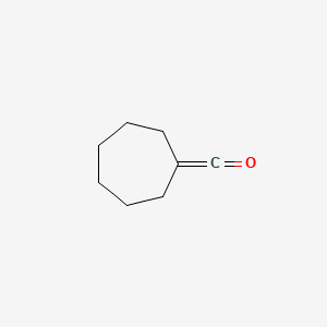 molecular formula C8H12O B14672920 Cycloheptylidenemethanone CAS No. 42052-35-7