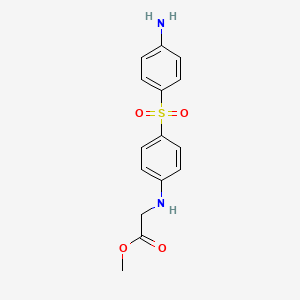 molecular formula C15H16N2O4S B14672922 Methyl 2-[4-(4-aminophenyl)sulfonylanilino]acetate CAS No. 51688-31-4