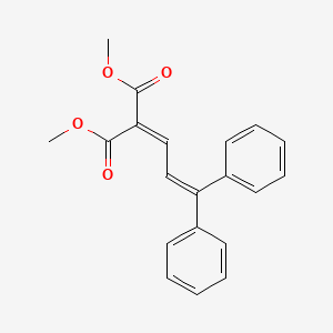 molecular formula C20H18O4 B14672932 Propanedioic acid, (3,3-diphenyl-2-propenylidene)-, dimethyl ester CAS No. 37755-25-2