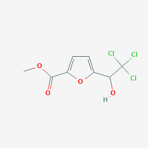 molecular formula C8H7Cl3O4 B14672934 Methyl 5-(2,2,2-trichloro-1-hydroxyethyl)furan-2-carboxylate CAS No. 36802-02-5