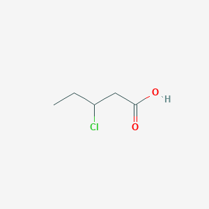 molecular formula C5H9ClO2 B14672937 Pentanoic acid, 3-chloro- CAS No. 51637-47-9