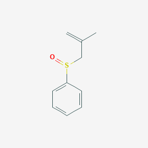 molecular formula C10H12OS B14672980 Benzene, [(2-methyl-2-propenyl)sulfinyl]- CAS No. 43161-07-5