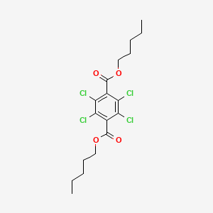 molecular formula C18H22Cl4O4 B14673038 Dipentyl 2,3,5,6-tetrachloroterephthalate CAS No. 38233-12-4