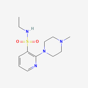 molecular formula C12H20N4O2S B14673073 N-Ethyl-2-(4-methyl-1-piperazinyl)-3-pyridinesulfonamide CAS No. 38030-54-5