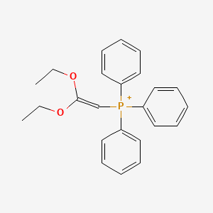 molecular formula C24H26O2P+ B14673119 Phosphonium, (2,2-diethoxyethenyl)triphenyl- CAS No. 47522-11-2