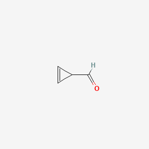 molecular formula C4H4O B14673290 Cyclopropene-carboxaldehyde CAS No. 36998-21-7