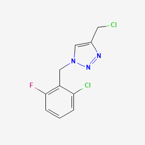 molecular formula C10H8Cl2FN3 B1467335 1-[(2-chloro-6-fluorophenyl)methyl]-4-(chloromethyl)-1H-1,2,3-triazole CAS No. 1250762-96-9