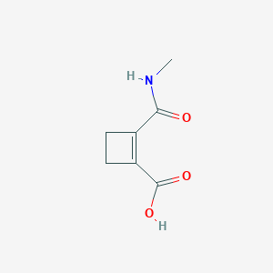 molecular formula C7H9NO3 B14673415 2-(Methylcarbamoyl)cyclobut-1-ene-1-carboxylic acid CAS No. 38197-76-1